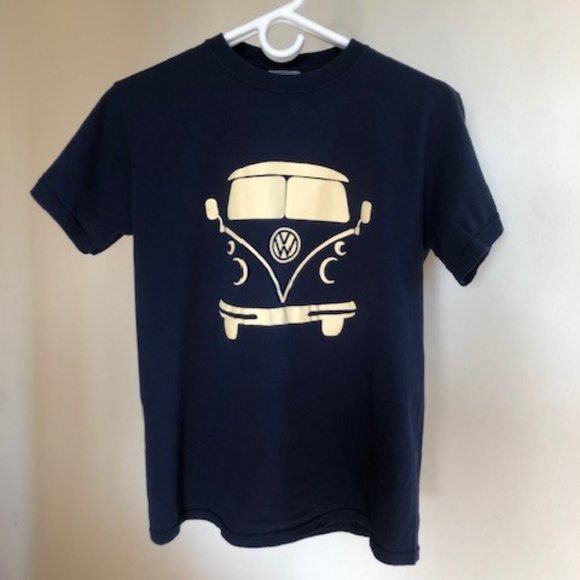 ✌ VOLKWAGEN VAN GRAPHIC T-SHIRT IN DARK BLUE – 100% COTTON - Picture 1 of 3